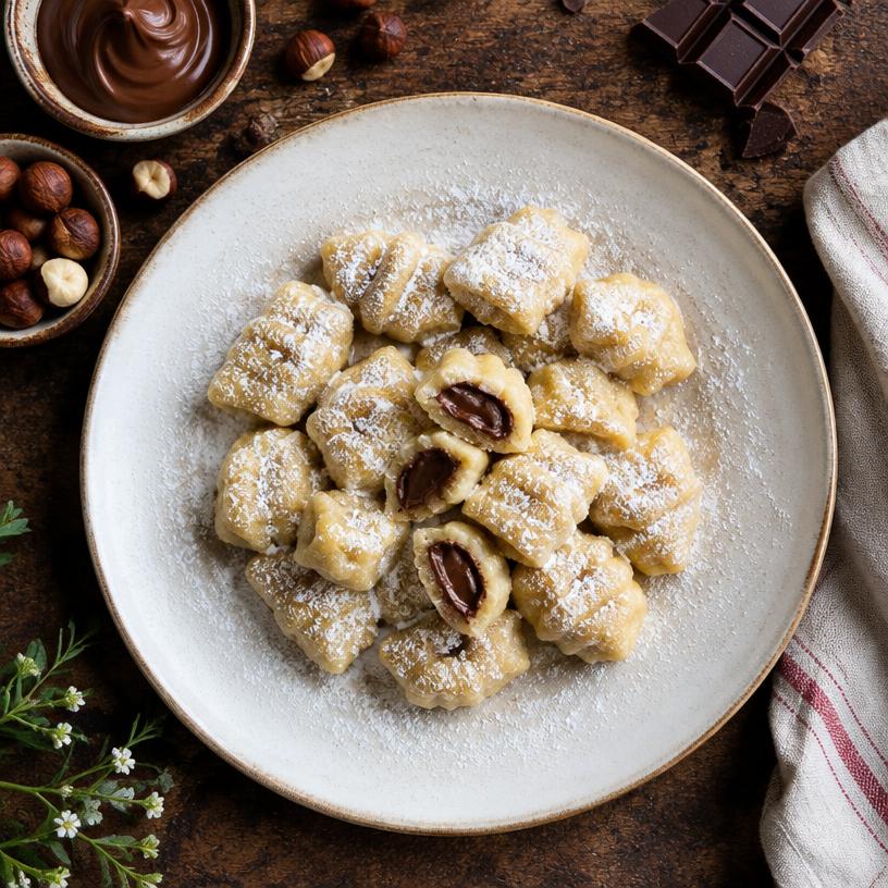 Gnocchi z nadzieniem czekoladowo-orzechowym