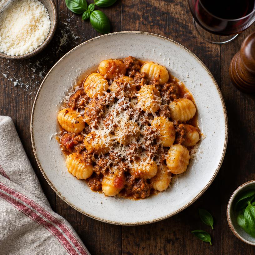 Gnocchi z sosem bolognese