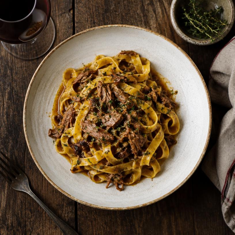 Tagliatelle z kaczką